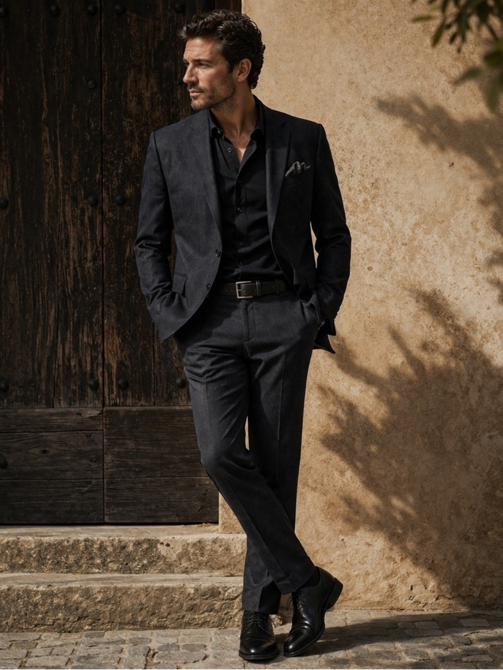 LAUREN RALPH LAUREN $250 Men’s 42R Black Pinstripe 100% Wool Blazer Sport Coat